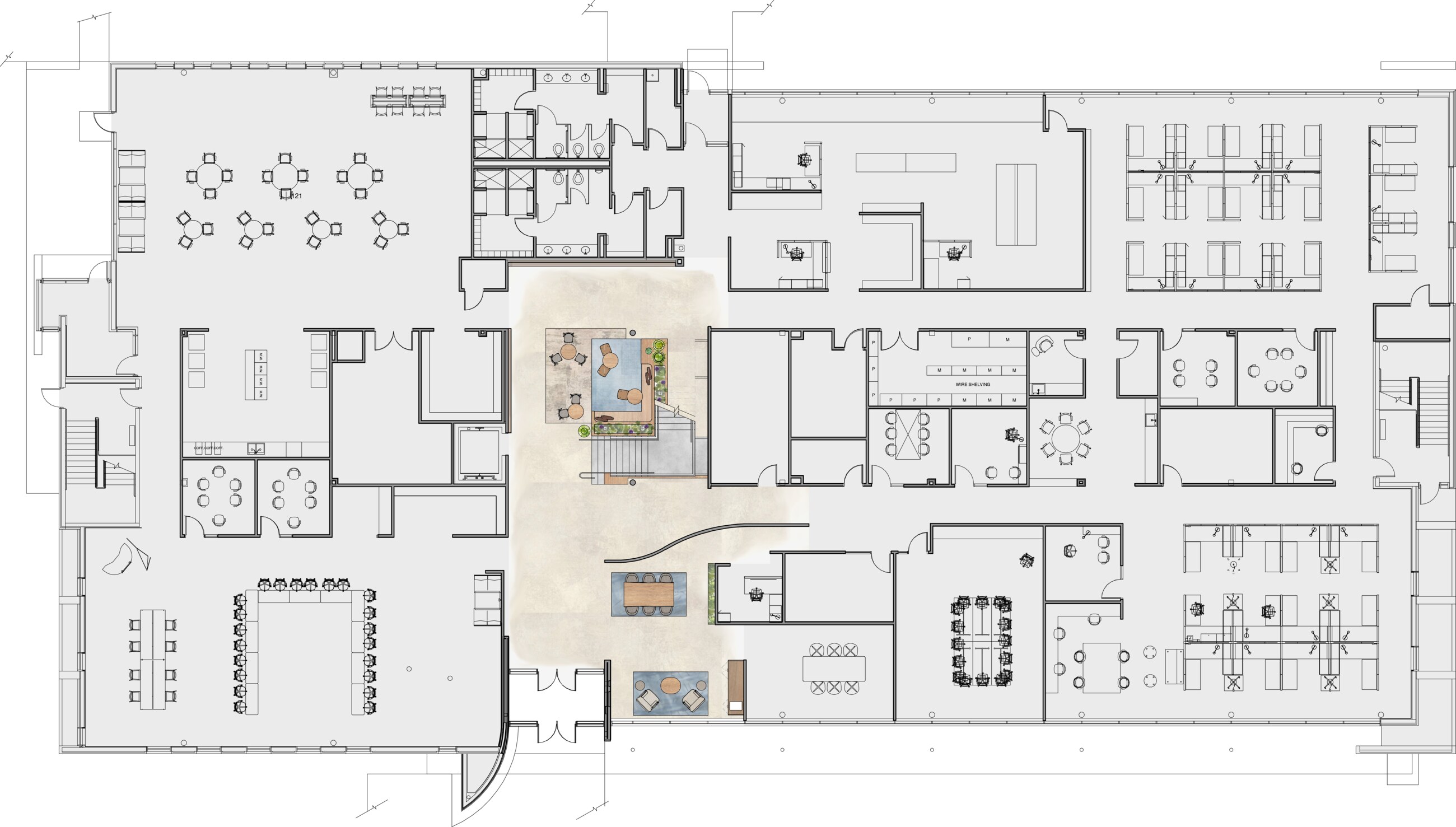 Rendered floor plan